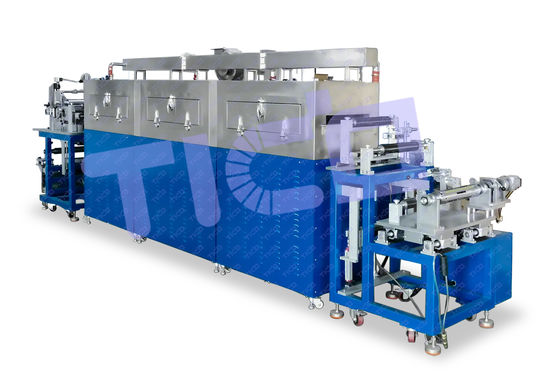 Comprar Máquina de revestimento por transferência de rolos para rolos com forno de secagem de três seções Fabricação em linha