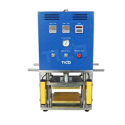 220V 1KW Equipamento de laboratório de células de saco Máquina de prensagem térmica plana ajustável
