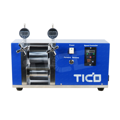 Equipamento de laboratório de células de moedas ajustáveis Máquina de calendário eletrônica pequena de 100 mm de largura