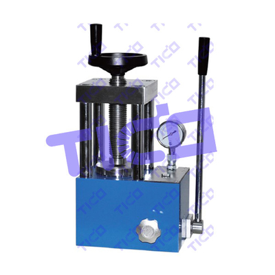 Equipamento de laboratório de células de moedas de 15T Máquina de prensagem de comprimidos hidráulicos de punção única