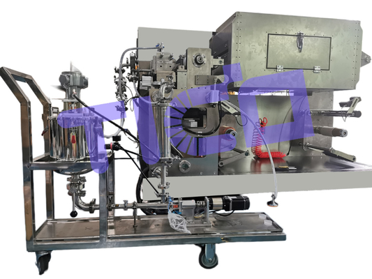 Máquina de revestimento de rolos de rolos com um único forno